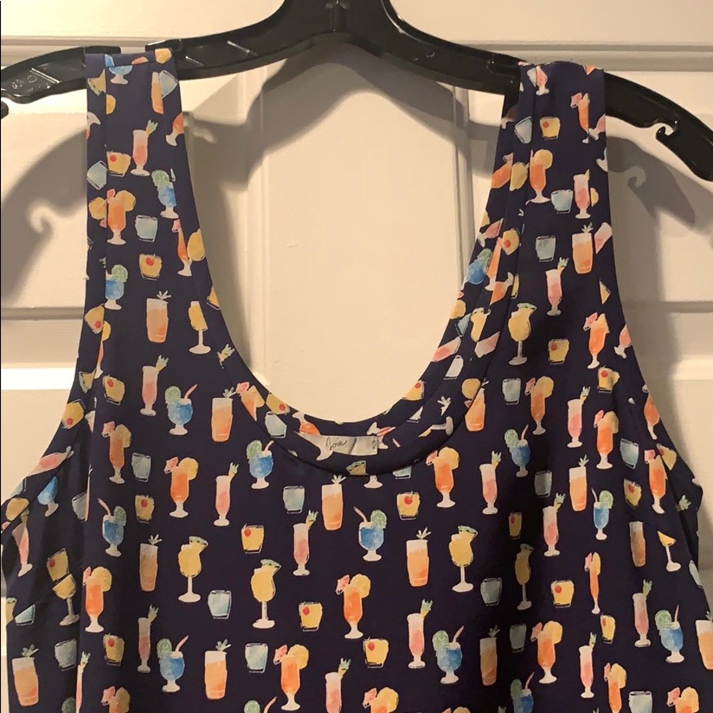 Celebrate in style - Joie brand Silk “cocktail” printed tank